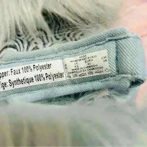KEDS Slippers/furry sandals, Ladies Size 9.  NEW, Waterproof, synthetic fur BLUE - Picture 4 of 6
